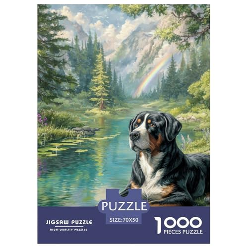 Cute Dog 1000-teiliges Pet Puzzle Familien Geschicklichkeitsspiel Unmöglich Puzzles 70x50cm/1000pcs von RYVABXYAK