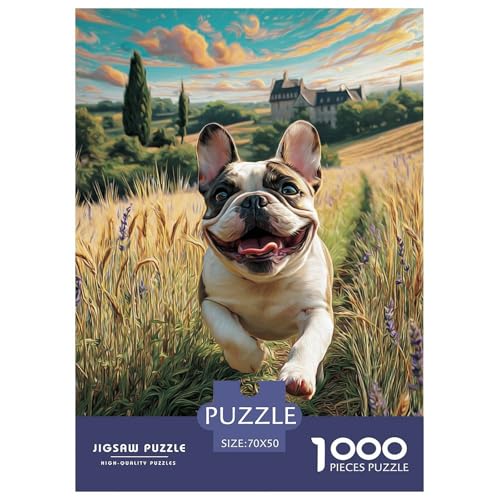 Cute Dog 1000-teiliges Pet Puzzle Familien Geschicklichkeitsspiel Unmöglich Puzzles 70x50cm/1000pcs von RYVABXYAK