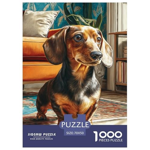 Cute Dog 1000-teiliges Pet Puzzle Familien Klassische Anspruchsvolles Puzzle 70x50cm/1000pcs von RYVABXYAK