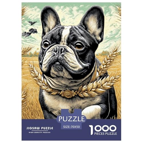Cute Dog 1000-teiliges Pet Puzzle Familien Klassische DIY Herausfordernde 70x50cm/1000pcs von RYVABXYAK