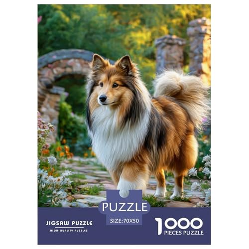 Cute Dog 1000-teiliges Pet Puzzle Familien Klassische Puzzlespiel Themen-Puzzle Mit 70x50cm/1000pcs von RYVABXYAK