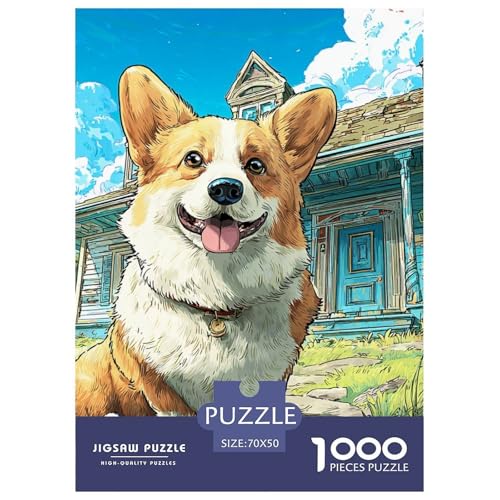 Cute Dog 1000-teiliges Pet Puzzle Für Die Ganze Familie Erwachsenenpuzzle Mit Wimmelbild DIY Herausfordernde 70x50cm/1000pcs von RYVABXYAK