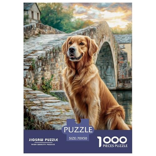 Cute Dog 1000-teiliges Pet Puzzle Für Die Ganze Familie Geschicklichkeitsspiel DIY Herausfordernde 70x50cm/1000pcs von RYVABXYAK
