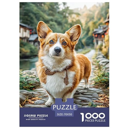 Cute Dog 1000-teiliges Pet Puzzle Für Die Ganze Familie Geschicklichkeitsspiel DIY Herausfordernde 70x50cm/1000pcs von RYVABXYAK