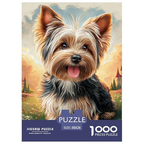 Cute Dog 1000-teiliges Pet Puzzle Für Die Ganze Familie Geschicklichkeitsspiel Puzzlespiel Themen-Puzzle Mit 38x26cm/1000pcs von RYVABXYAK