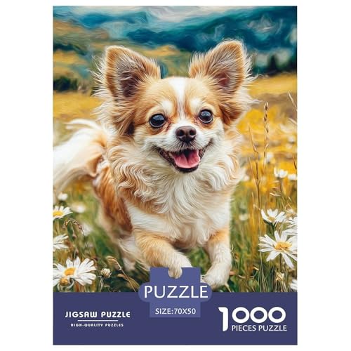 Cute Dog 1000-teiliges Pet Puzzle Für Die Ganze Familie Geschicklichkeitsspiel Puzzlespiel Themen-Puzzle Mit 70x50cm/1000pcs von RYVABXYAK