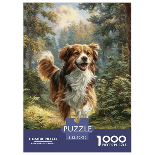 Cute Dog 1000-teiliges Pet Puzzle Für Die Ganze Familie Geschicklichkeitsspiel Puzzlespiel Themen-Puzzle Mit 70x50cm/1000pcs von RYVABXYAK