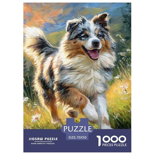 Cute Dog 1000-teiliges Pet Puzzle Für Erwachsene Geschicklichkeitsspiel Anspruchsvolles Puzzle 70x50cm/1000pcs von RYVABXYAK