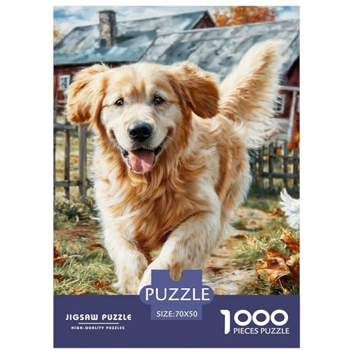Cute Dog 1000-teiliges Pet Puzzle Für Erwachsene Geschicklichkeitsspiel DIY Herausfordernde 70x50cm/1000pcs von RYVABXYAK