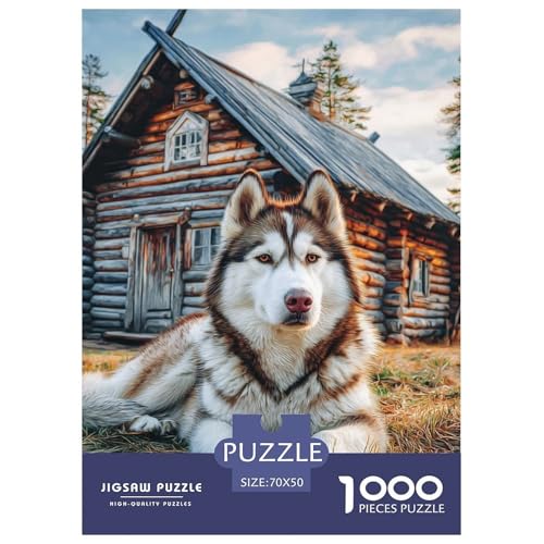 Cute Dog 1000-teiliges Pet Puzzle Für Erwachsene Geschicklichkeitsspiel DIY Herausfordernde 70x50cm/1000pcs von RYVABXYAK