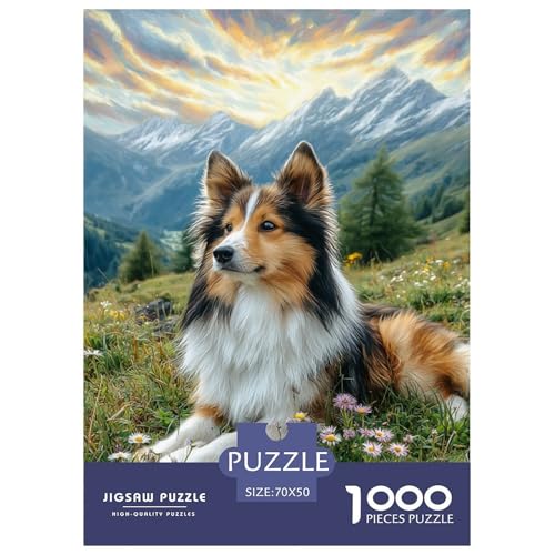 Cute Dog 1000-teiliges Pet Puzzle Für Erwachsene Geschicklichkeitsspiel DIY Herausfordernde 70x50cm/1000pcs von RYVABXYAK