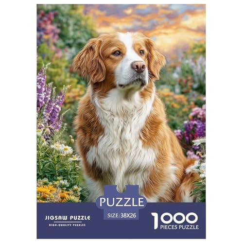Cute Dog 1000-teiliges Pet Puzzle Für Erwachsene Klassische Anspruchsvolles Puzzle 38x26cm/1000pcs von RYVABXYAK