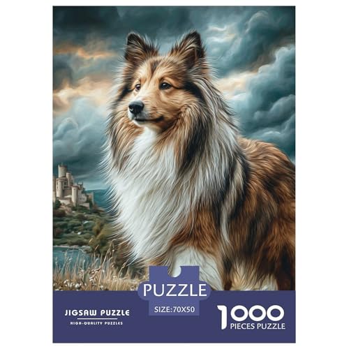 Cute Dog 1000-teiliges Pet Puzzle Für Erwachsene Und Kinder Geschicklichkeitsspiel Anspruchsvolles Puzzle 70x50cm/1000pcs von RYVABXYAK