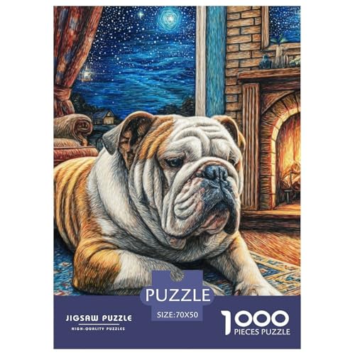 Cute Dog 1000-teiliges Pet Puzzle Für Erwachsene Und Kinder Geschicklichkeitsspiel Anspruchsvolles Puzzle 70x50cm/1000pcs von RYVABXYAK
