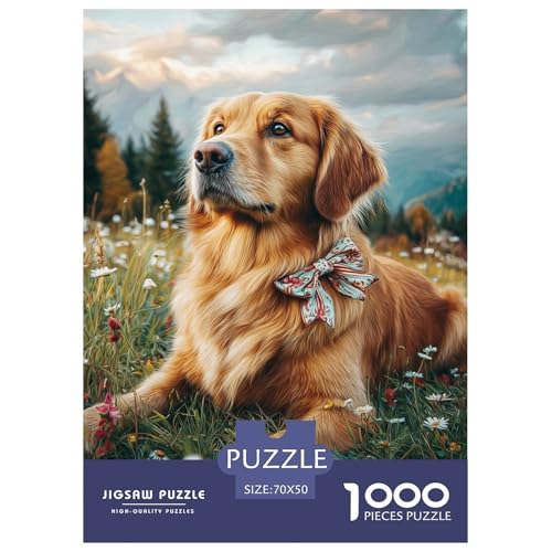Cute Dog 1000-teiliges Pet Puzzle Für Erwachsene Und Kinder Geschicklichkeitsspiel Anspruchsvolles Puzzle 70x50cm/1000pcs von RYVABXYAK