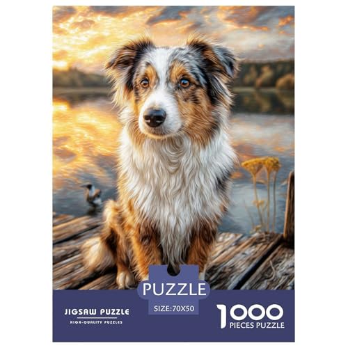 Cute Dog 1000-teiliges Pet Puzzle Für Erwachsene Und Kinder Geschicklichkeitsspiel Puzzlespiel Themen-Puzzle Mit 70x50cm/1000pcs von RYVABXYAK