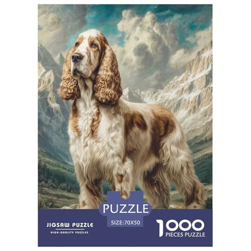 Cute Dog 1000-teiliges Pet Puzzle Für Erwachsene Und Kinder Geschicklichkeitsspiel Puzzlespiel Themen-Puzzle Mit 70x50cm/1000pcs von RYVABXYAK