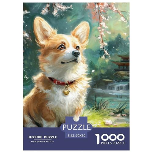 Cute Dog 1000-teiliges Pet Puzzle Für Erwachsene Und Kinder Geschicklichkeitsspiel Puzzlespiel Themen-Puzzle Mit 70x50cm/1000pcs von RYVABXYAK