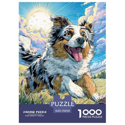 Cute Dog 1000-teiliges Pet Puzzle Für Erwachsene Und Kinder Geschicklichkeitsspiel Unmöglich Puzzles 70x50cm/1000pcs von RYVABXYAK