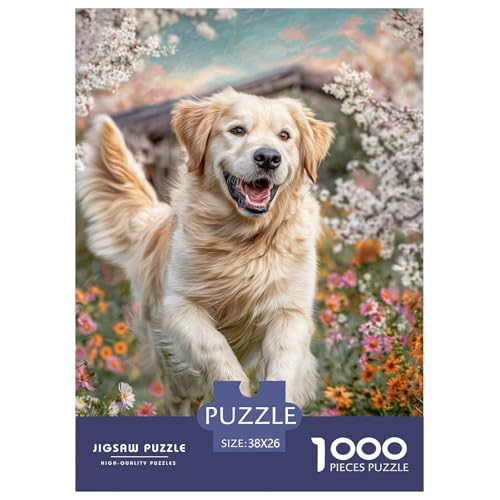 Cute Dog 1000-teiliges Pet Puzzle Für Erwachsene Und Kinder Klassische DIY Herausfordernde 38x26cm/1000pcs von RYVABXYAK