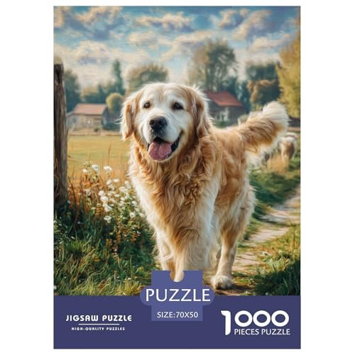 Cute Dog 1000-teiliges Pet Puzzle Für Erwachsene Und Kinder Klassische DIY Herausfordernde 70x50cm/1000pcs von RYVABXYAK