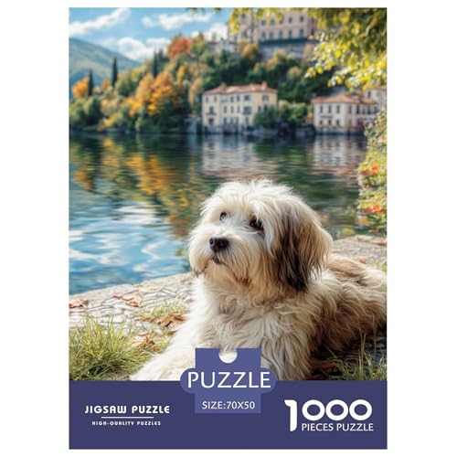 Cute Pet Dog 1000-teiliges Pet Puzzle Familien Erwachsenenpuzzle Mit Wimmelbild Anspruchsvolles Puzzle 70x50cm/1000pcs von RYVABXYAK
