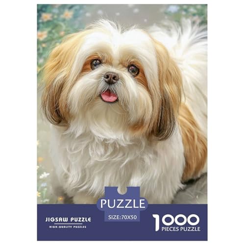Cute Pet Dog 1000-teiliges Pet Puzzle Familien Erwachsenenpuzzle Mit Wimmelbild DIY Herausfordernde 70x50cm/1000pcs von RYVABXYAK