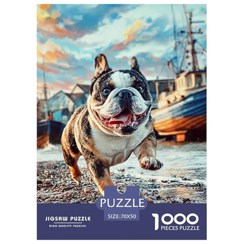 Cute Pet Dog 1000-teiliges Pet Puzzle Familien Erwachsenenpuzzle Mit Wimmelbild Unmöglich Puzzles 70x50cm/1000pcs von RYVABXYAK