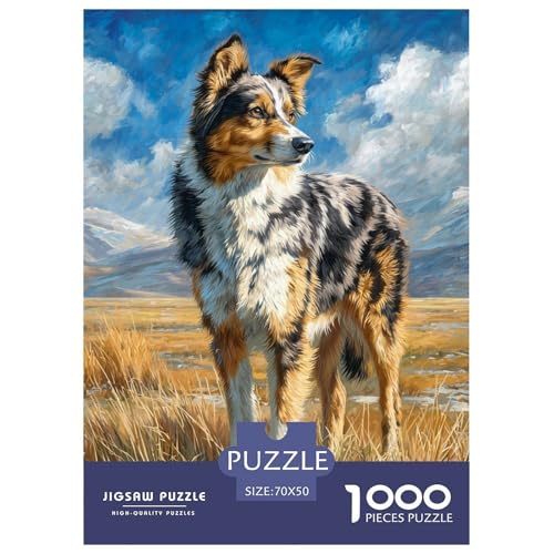 Cute Pet Dog 1000-teiliges Pet Puzzle Familien Erwachsenenpuzzle Mit Wimmelbild Unmöglich Puzzles 70x50cm/1000pcs von RYVABXYAK