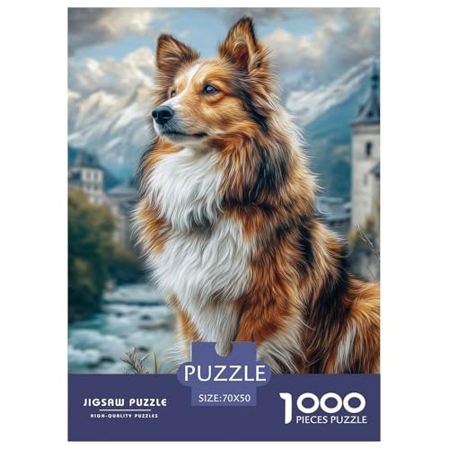 Cute Pet Dog 1000-teiliges Pet Puzzle Familien Geschicklichkeitsspiel Anspruchsvolles Puzzle 70x50cm/1000pcs von RYVABXYAK