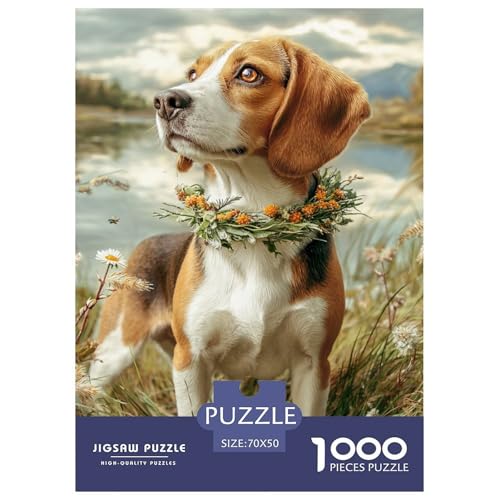 Cute Pet Dog 1000-teiliges Pet Puzzle Familien Geschicklichkeitsspiel Anspruchsvolles Puzzle 70x50cm/1000pcs von RYVABXYAK