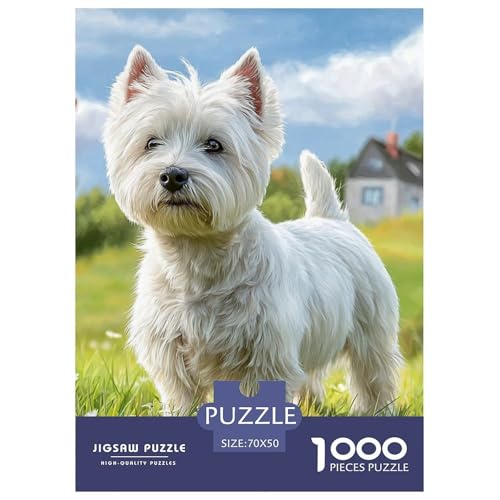 Cute Pet Dog 1000-teiliges Pet Puzzle Familien Geschicklichkeitsspiel Anspruchsvolles Puzzle 70x50cm/1000pcs von RYVABXYAK