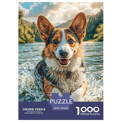 Cute Pet Dog 1000-teiliges Pet Puzzle Familien Geschicklichkeitsspiel DIY Herausfordernde 70x50cm/1000pcs von RYVABXYAK