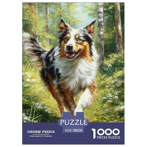Cute Pet Dog 1000-teiliges Pet Puzzle Familien Geschicklichkeitsspiel Puzzlespiel Themen-Puzzle Mit 38x26cm/1000pcs von RYVABXYAK