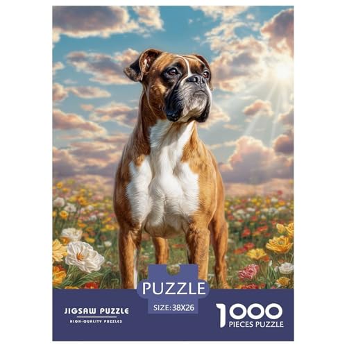 Cute Pet Dog 1000-teiliges Pet Puzzle Familien Geschicklichkeitsspiel Puzzlespiel Themen-Puzzle Mit 38x26cm/1000pcs von RYVABXYAK