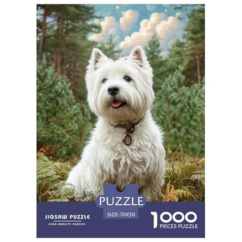 Cute Pet Dog 1000-teiliges Pet Puzzle Familien Geschicklichkeitsspiel Puzzlespiel Themen-Puzzle Mit 70x50cm/1000pcs von RYVABXYAK