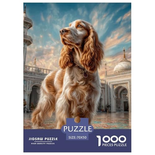 Cute Pet Dog 1000-teiliges Pet Puzzle Familien Geschicklichkeitsspiel Puzzlespiel Themen-Puzzle Mit 70x50cm/1000pcs von RYVABXYAK