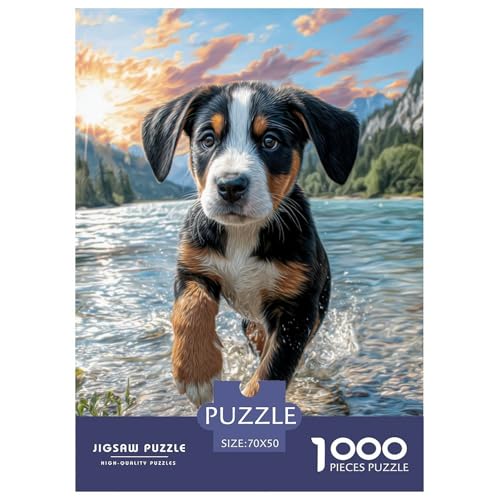 Cute Pet Dog 1000-teiliges Pet Puzzle Familien Geschicklichkeitsspiel Puzzlespiel Themen-Puzzle Mit 70x50cm/1000pcs von RYVABXYAK