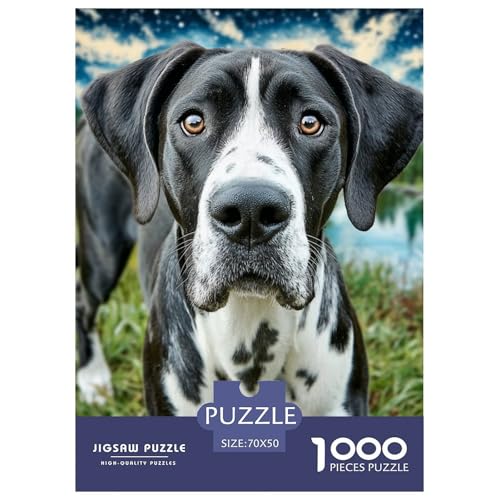 Cute Pet Dog 1000-teiliges Pet Puzzle Familien Geschicklichkeitsspiel Puzzlespiel Themen-Puzzle Mit 70x50cm/1000pcs von RYVABXYAK