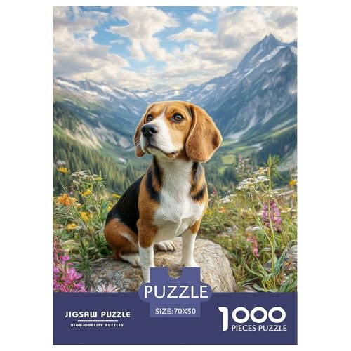 Cute Pet Dog 1000-teiliges Pet Puzzle Familien Geschicklichkeitsspiel Unmöglich Puzzles 70x50cm/1000pcs von RYVABXYAK