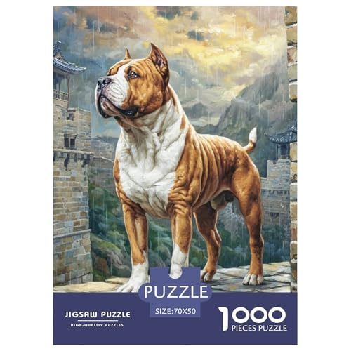Cute Pet Dog 1000-teiliges Pet Puzzle Familien Geschicklichkeitsspiel Unmöglich Puzzles 70x50cm/1000pcs von RYVABXYAK