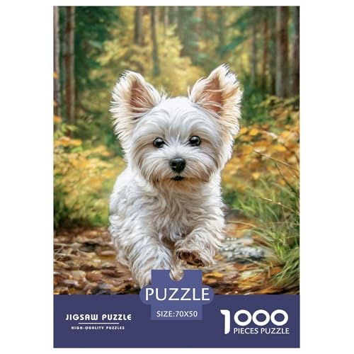 Cute Pet Dog 1000-teiliges Pet Puzzle Familien Klassische DIY Herausfordernde 70x50cm/1000pcs von RYVABXYAK