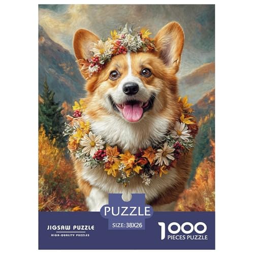 Cute Pet Dog 1000-teiliges Pet Puzzle Familien Klassische Puzzlespiel Themen-Puzzle Mit 38x26cm/1000pcs von RYVABXYAK