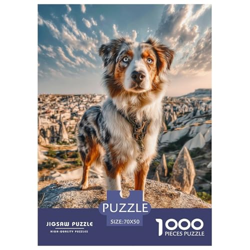 Cute Pet Dog 1000-teiliges Pet Puzzle Familien Klassische Puzzlespiel Themen-Puzzle Mit 70x50cm/1000pcs von RYVABXYAK