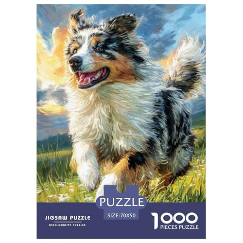 Cute Pet Dog 1000-teiliges Pet Puzzle Familien Klassische Unmöglich Puzzles 70x50cm/1000pcs von RYVABXYAK