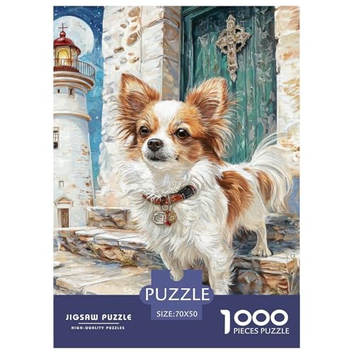 Cute Pet Dog 1000-teiliges Pet Puzzle Für Die Ganze Familie Erwachsenenpuzzle Mit Wimmelbild Anspruchsvolles Puzzle 70x50cm/1000pcs von RYVABXYAK