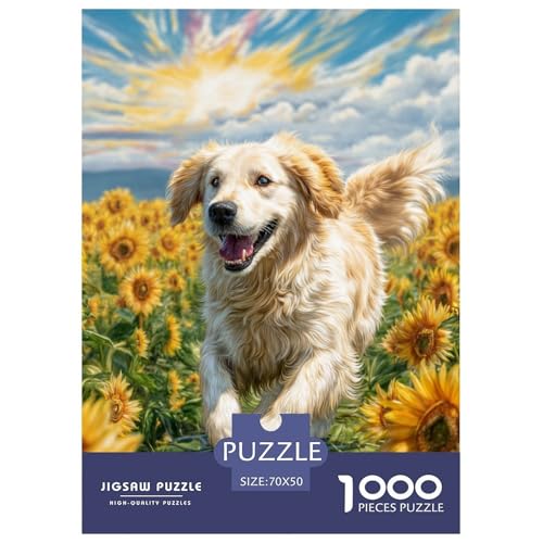 Cute Pet Dog 1000-teiliges Pet Puzzle Für Die Ganze Familie Erwachsenenpuzzle Mit Wimmelbild DIY Herausfordernde 70x50cm/1000pcs von RYVABXYAK