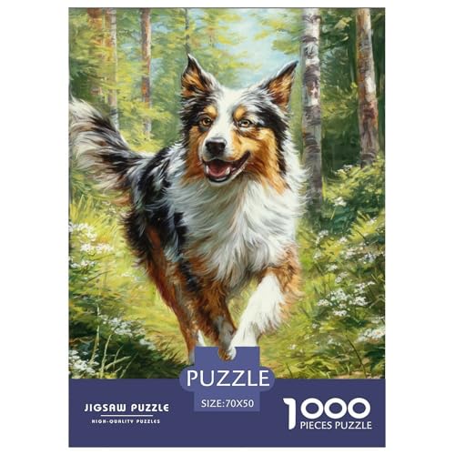 Cute Pet Dog 1000-teiliges Pet Puzzle Für Die Ganze Familie Erwachsenenpuzzle Mit Wimmelbild Puzzlespiel Themen-Puzzle Mit 70x50cm/1000pcs von RYVABXYAK