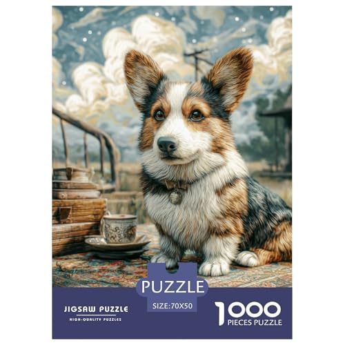 Cute Pet Dog 1000-teiliges Pet Puzzle Für Die Ganze Familie Geschicklichkeitsspiel DIY Herausfordernde 70x50cm/1000pcs von RYVABXYAK