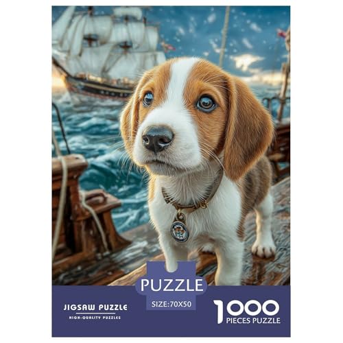 Cute Pet Dog 1000-teiliges Pet Puzzle Für Die Ganze Familie Geschicklichkeitsspiel DIY Herausfordernde 70x50cm/1000pcs von RYVABXYAK